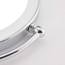 WM - Specchio da trucco a LED da 20,3 cm, ingrandimento 5x, in acciaio inox, specchio cosmetico, per bagno, specchio da trucco, 10,24