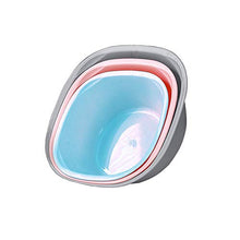 GYL Bacino Pieghevole XSJZ Lavabo di Plastica, Lavabo da Appoggio in Plastica Biauricolare Addensato da 3 Pezzi per Lavabo per Uso Domestico (Color : Mixed Color)