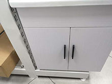 GT-LUX Mobile Bagno Lavanderia 45 CM X450P Legno Bianco Rubinetto LAVABO 2 SPORTELLI