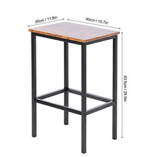 Sgabelli da Bar Sedia Alta per Cucina,2xSgabello da Bar Moderno in Acciaio+MDF Sgabelli da Bar con Poggiapiedi con Supporta 120 kg per Cucina, Soggiorno, Sala per Feste, Bar 30x40x63,5 cm