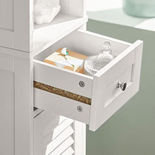 SoBuy mobile a colonna bagno salvaspazio Bianco Con Cassetti L32*A170*P30 cm, FRG236-W (Bianco)