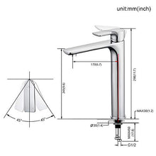 HOMELODY Miscelatore per Lavabo Bagno Alto Elegante Miscelatore Allungato Rubinetto Miscelatore Lavabo Monocomando Cromato per Lavabo