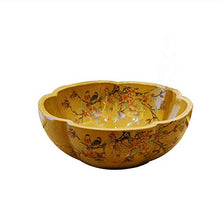 Jgophu - Lavabo in ceramica con finitura gialla Art Wash Basin dipinta a mano