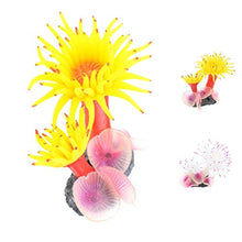 Fgyhty Acquario Fish Tank Silicone Corallo Anemone impianto di Decorazione Design Calcestruzzo Simulazione di Base Piante Ornamenti