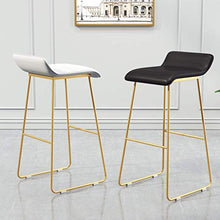 LWW Sgabello, Pub Bar Stool For Breakfast Sgabelli, Bistrot, Contatore, Cucina e Casa Sgabelli, Set Di 2 Nordic Contemporanea Sedile Altezza 65/70 / 75Cm,Bianco-Oro Leg,65 cm