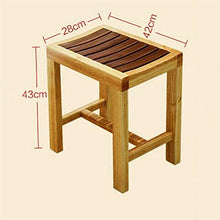 Sgabello per Doccia Sgabello da doccia in legno massello Sgabello da bagno Sgabello da bagno Sgabello doccia Sgabello Sgabello Scarpe Sgabello Sgabello Anti-corrosione Ruggine 42 × 28 × 43 cm Sedia da