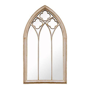 Specchio per bagno a parete Specchio per il trucco in stile minimalista europeo HD / design ad arco /specchio antiruggine rotondo da terra Specchio da corridoio in ferro battuto，hotel 112*61 cm-grig