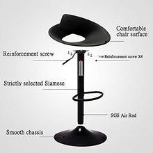 ZWJ-sgabelli da bar, sedia da bar girevole, sgabello da bar, sedia da bar, caffetteria, sedia da bar da cucina, altezza seduta: 57 cm ~ 77 cm (colore nero).