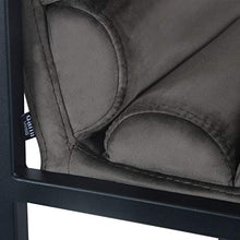 Dami Living Tony - Sgabello da bar con rivestimento in velluto grigio, 65 cm