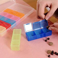 DOITOOL - Contenitore per pillole da viaggio, 1 pezzo, 21 griglie, porta pillole, in plastica, porta gioielli, decorazione per la casa