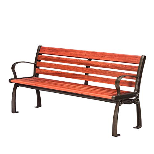 Il Tempo Libero Panchina In Legno Massello,giardino Esterno Retrò Panca Con Braccioli E Lo Schienale,struttura In Alluminio E Legno Massello Resistente Alla Corrosione Seduto A Bordo,panchina Strada