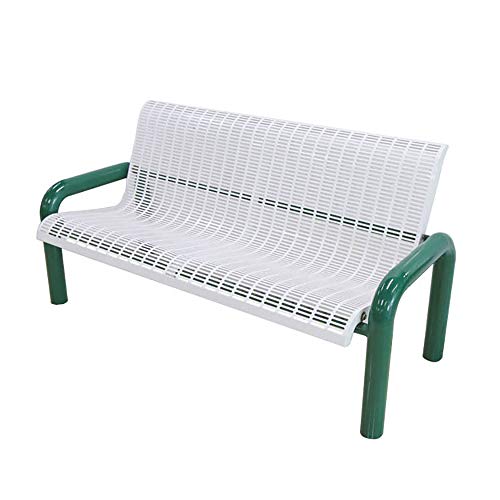 household products Panchina in Metallo per Esterni, Seduta in Ghisa per Terrazza con Piedi in Acciaio, Panca con Schienale Decorativo per Canale di Lavoro Portico, per Giardino con Portico sul Retro