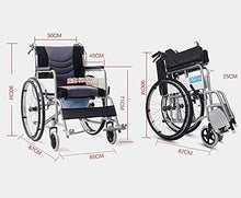 Carrozzine Semoventi, Transito Portatile Pieghevole Portatile Leggero Uomo Anziano, con Padella Trolley Casa Disabili Scooter Trolley Scooter Anziani/Disabili A