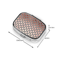 Scatola quadrata per pillole medicinali in oro rosa a pois moda portapillole organizer da viaggio per pillole integratori vitamine
