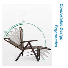 JFFFFWI Sedia Pieghevole Zero Gravity Sedia da Giardino reclinabile in Rattan, Sedia reclinabile con Blocco Zero Gravity Soggiorno Giardino Prato, Sedia a Sdraio da Esterno Oversize Pieghevole