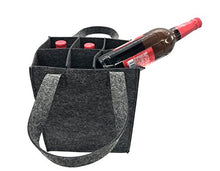 iZoeL | Porta bottiglia | Feltro con divisori | Per 6 bottiglie/9 bottiglie perfetto per picnic, viaggi e feste, Feltro, 6 Flaschen
