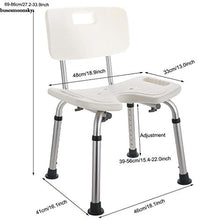 GLJMTY Sedia per Doccia Sgabello per Doccia Altezza Regolabile Design A Forma di U Adatto per Anziani Disabili Bambini Pazienti Feriti ECC.