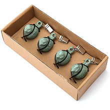 Confezione da 4 Pesi per tovaglia vintage con clip in metallo, set di pesi per tovaglia con uccellino verde…