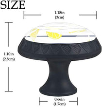 Fette Di Limone Su Strisce Marine Pomelli per Porta Set di 4 Pomelli per Mobili Manopole per Cassetti Cucina Armadio Vetro