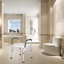 Maniglioni da Bagno Bagno Doccia Aluminium Chair Sgabello con corrimano Regolabile in Altezza Antiscivolo Sedia da Doccia Anziani/disabili Accessori da Bagno