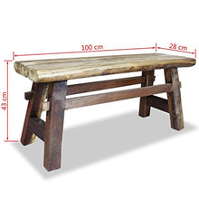vidaXL Panca in Legno Massello di Recupero Esterni Rustica Panchina Giardino