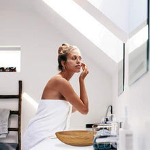 Relaxdays Mini Lavabo Rotondo & Massiccio, Lavandino in Bambù, senza Buco per Rubinetto, Design Bagno ∅43cm, legno