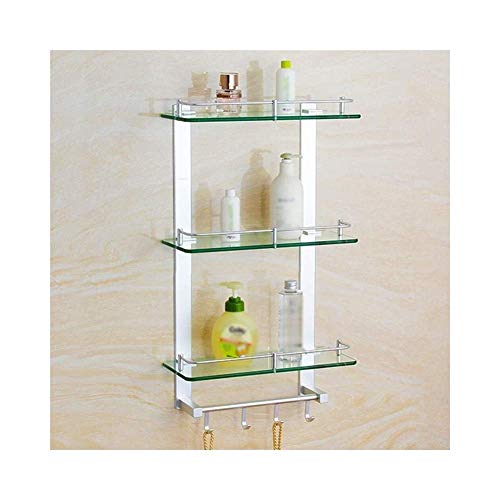 NHLBD Mensola da Bagno, mensola portaoggetti - 3. Piano Bagno Rack Set, Wall Hanging Magazzinaggio Rustproof Acciaio Inossidabile Doccia Caddy for partizione da Bagno (Dimensioni: 30cm) (Size : 60cm)