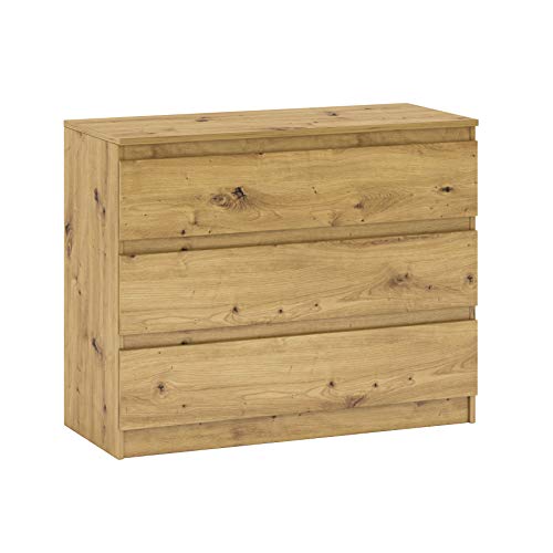 Comò con 3 cassetti, credenza multiuso, per soggiorno, camera da letto, cameretta dei bambini, guardaroba, corridoio, 2 varianti di colore 45 x 106 x 84,5 cm