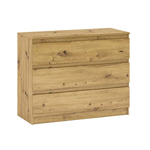 Comò con 3 cassetti, credenza multiuso, per soggiorno, camera da letto, cameretta dei bambini, guardaroba, corridoio, 2 varianti di colore 45 x 106 x 84,5 cm