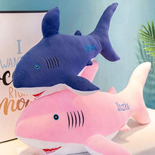 XSDF Cuscino peluche per bambola squalo creativo decorazione grande squalo bianco regalo per bambini per fidanzata 50 cm/60 cm) (rosa, 65 cm)