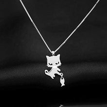 Baoxiaohed Collana in Argento Sterling, Collana Semplice in Argento Sterling Modello di Gatto E Pesce, Utilizzata Come Regalo per La Festa della Mamma, Feste, Compleanni E Anniversari