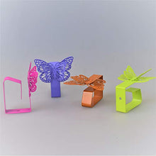 WDFVGEE - 4 mollette per tovaglia a forma di farfalla, in acciaio INOX flessibile, per decorare la vostra tavola magnificamente