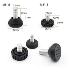 Zhouzl Casa & Giardino 70 PCS Regolabile Rilievo del Piede Mobili Vite Supporto Stub, M8x13 Casa & Giardino