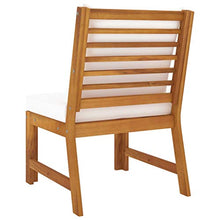 vidaXL Divano da giardino in legno di acacia massiccio, modulare, con cuscino bianco crema, divano da giardino