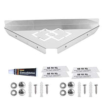 Tarente Scaffale Triangolare in Acciaio Inox Scaffale for Doccia angolare scaffale for Home Hotel (Tipo di punzonatura Gratis)