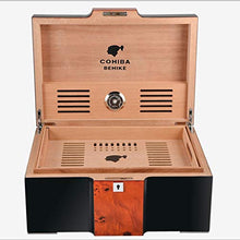 Humidor Umidificatore per Sigari Umidificatore per Sigari A Doppio Strato in Legno di Cedro di Grande capacità Humidor con Termometro Integrato Vassoio Vuoto Idratante Bidirezionale