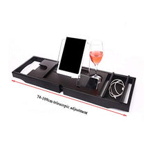 Vassoio Per Vasca Da Bagno， Con Vassoio Laterale Estensibile Per Vasca Da 74-109 Cm Vassoio Da Bagno In Bambù Ripiano Bagno Legno Di Alta Qualità Mobile Tablet Per Vino E Libreria Per Il Bagno Di Casa