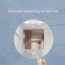 WANGYX 70cm Speccihio de Bagno con LED Luce con Interruttore Touch e Anti-Appannamento Tempo Temperatura Schermo per Bagno, Toletta, Hotel