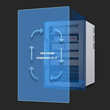 VIY Umidificatore per Sigari, Humidor con Ripiani in Legno di Cedro, 16-22°C, Touch Display Digitale, 38 Db, Illuminazione A LED, 70L, Nero