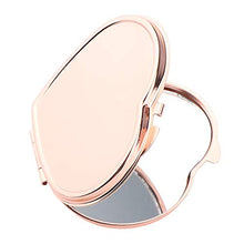 Weichuang Specchio da viaggio a forma di cuore a doppia faccia compatto piccolo specchio da trucco portatile per borsa da tasca o viaggio donna ragazza specchio da viaggio