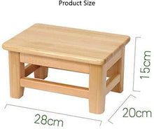 zaizai Divano Sgabello in Legno Massello Famiglia Sgabello Basso per Bambini Sgabello per Scarpe per Adulti Poggiapiedi Sgabello Piccolo Panca Antiscivolo Postura Corretta, per Bagno-28 * 20 * 15 cm
