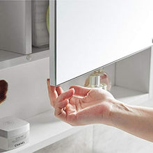 Sink armadietto dei medicinali Mobile a Specchio Mobile da Bagno a Parete Box Specchio Impermeabile Specchio con mensola (Color : Bianca, Size : 80 * 13.5 * 75cm)