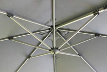 Milani Home s.r.l.s. Ombrellone da Giardino 3 X 4 Palo Laterale Grigio Telo Grigio per Esterno, Giardino Ristorante Gelateria Bar Hotel Albergo
