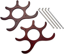 YWYW Portabottiglie in Legno, portabottiglie per Vino da 6 Bottiglie, Organizer per Vino da Tavolo, Base in Legno per Decorazioni per la casa, Bar, Cantina