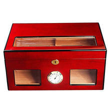 Caishuirong Cigar Box di stoccaggio Vano Piano di Vernice Legno di Cedro Visibile Cigar Humidor Cigar Box Legno di Cedro Cigar Box Perfetto da Usare in Ufficio e Camera da Letto