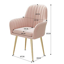 LKLXJ Sedie per Il Tempo Libero-Sedia da Soggiorno-sgabelli da Bar Velluto-Divano Poltrona Camera da Letto,Sgabelli Metallo,Imbottito, Regolabile in Altezza, Modern Retro Sgabello Imbottito Rosa