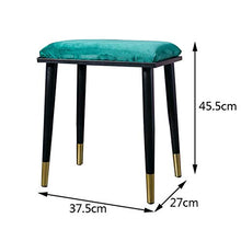 Tuqia Mobili Sgabello Basso, Golden Decorative Sedia di Velluto Sedia Piano Chair Negozio di Abbigliamento Sedia Fiorista Sedia, 37.58 * 27 * 45,5 Centimetri Casa Arredamento