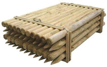 Pali in legno Ø CM 10 altezza CM 150 H tondi CON PUNTA trattati impregnati per recinzione staccionata/steccato Palo Tondo CARTOMATICA Confezione da 10PZ