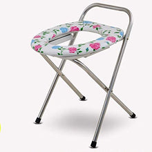 Sgabelli da Bagno Pieghevoli Sedia da Bagno per Toilette Mobile Acciaio Inossidabile Donne Incinte 33 57 50 cm 94