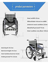 Carrozzine Semoventi, Trasportatori Portatili da Viaggio Alluminio, Pieghevoli Portatili Fascia da Viaggio Pedali Antiscivolo Semoventi Anziani Disabili Scooter Senior/Disab A